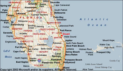 Stuart Beach Florida Map Stuart Florida Travel, Palm Beach Florida Bed And Breakfast